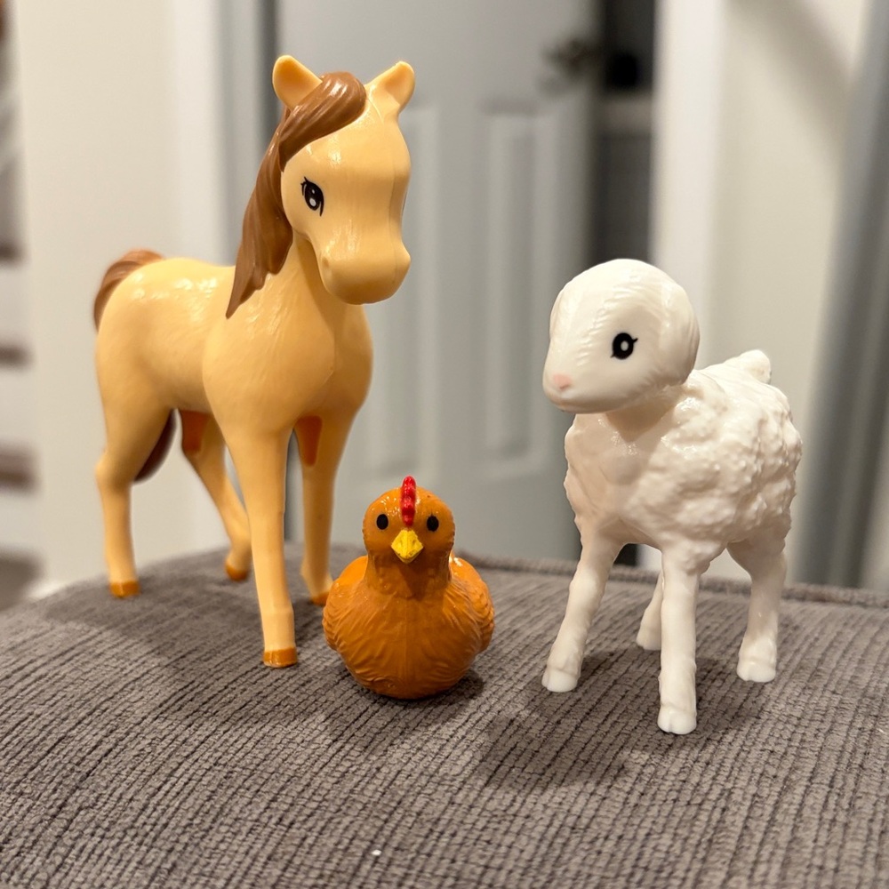 Barbie Sweet Orchard Farm Animals - Lamb, Rooster & Horse      mattel doll toys